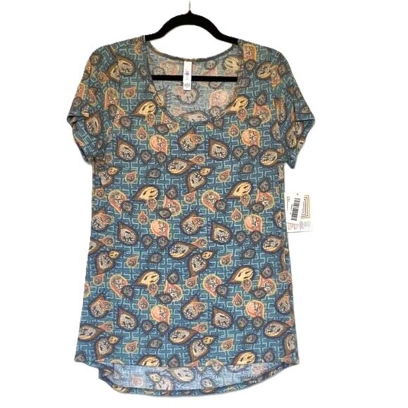 LuLaRoe Tops - LuLaRoe‎ Classic T Shirt Medium 10-12 Paisley Teardrop Boho Southwestern Tribal